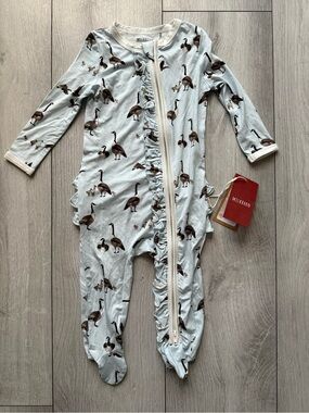 Milkbarn Bamboo Goose Print Zippy